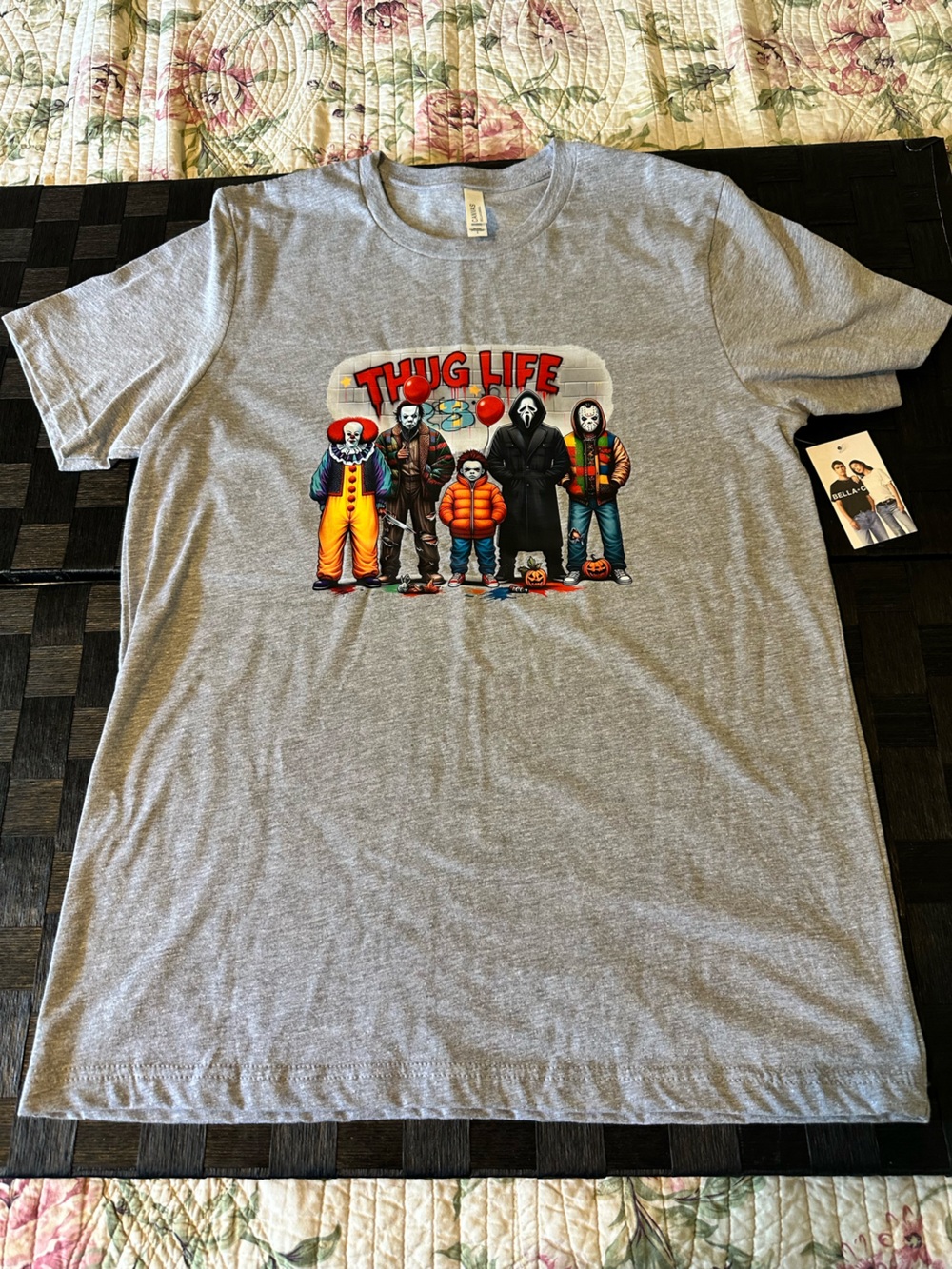 Custom Made “Thug Life” Graphic T-Shirt - Gray